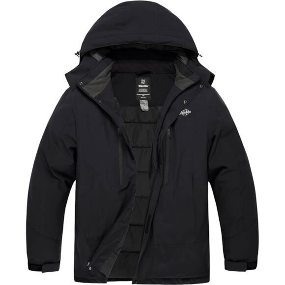 Men's Big and Tall Ski Jacket Waterproof Snowboarding Windproof Winter Coat